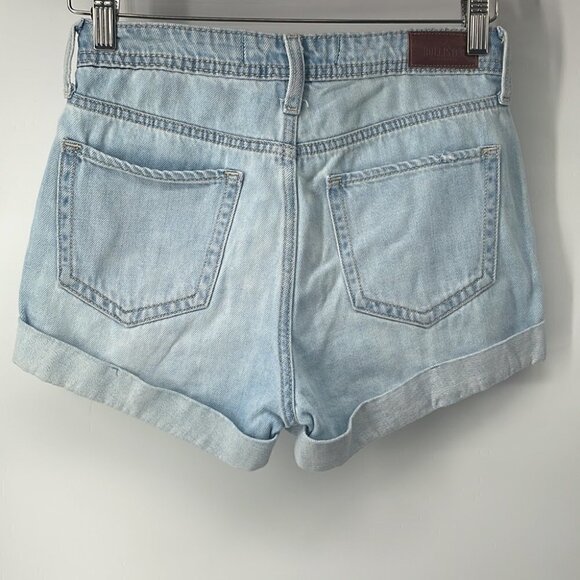 HOLLISTER high rise mom jean shorts 3” light denim distressed beach summer sz 25 - Picture 7 of 9